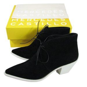 Mercedes Castillo Karington Kidsuede Black Boots Women's size 8.5 NEW